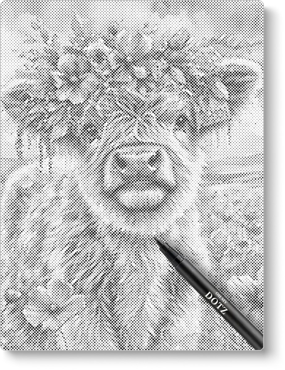 Kalfje Met Bloemen | Stippelschilderij | 50x60cm  Meest gekozen | Dot painting | Oh My Dotz | Dots stippen | Diamond painting & Schilderen op nummer alternatief | Sinterklaas | Kerst